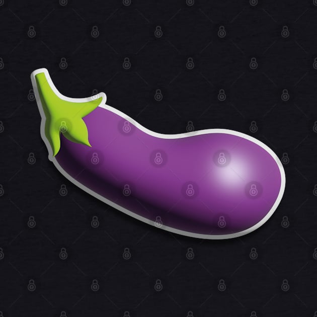 aubergine eggplant icon 3D by peterdy